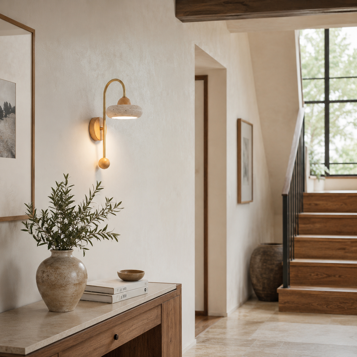 Morrison Travertine Wall Sconce — product view 3