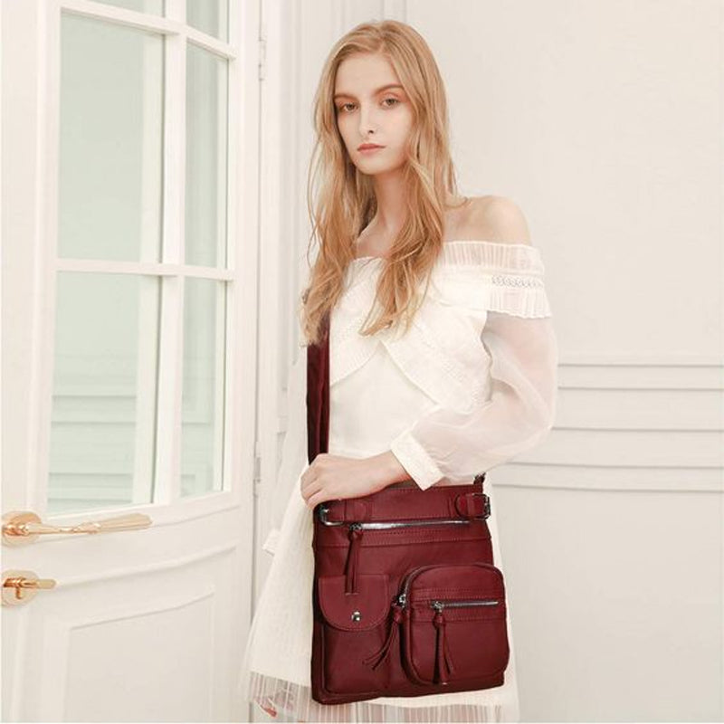 LoungeYard | Multi-Pocket Soft PU Shoulder Bag — product view 2