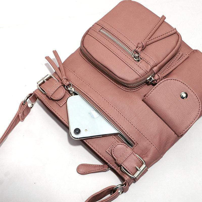 LoungeYard | Multi-Pocket Soft PU Shoulder Bag — product view 5