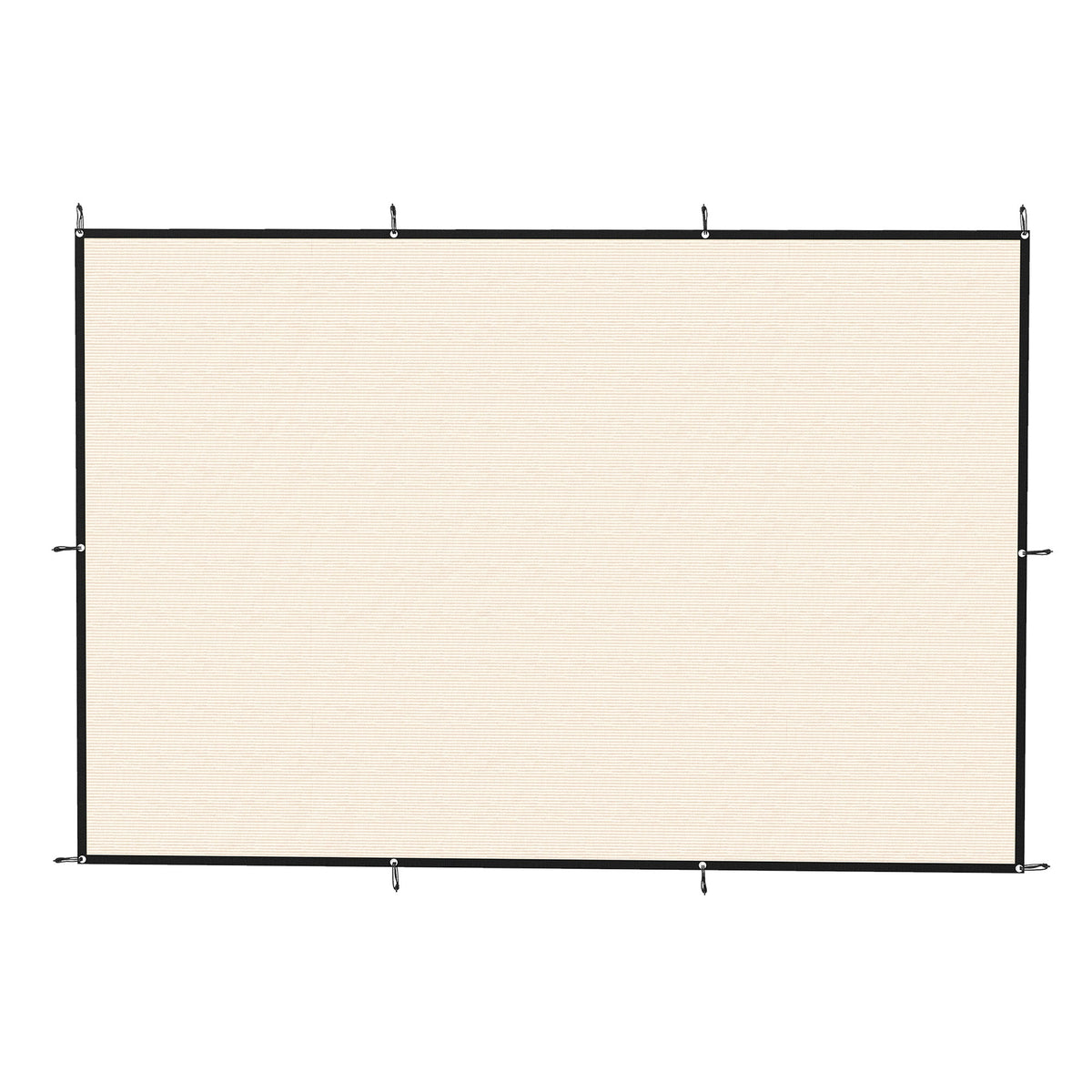 2 x 3 m Sun Shade Sail in Beige with Steel Eyelets & Bungee Cords, UV Protection — product view 1