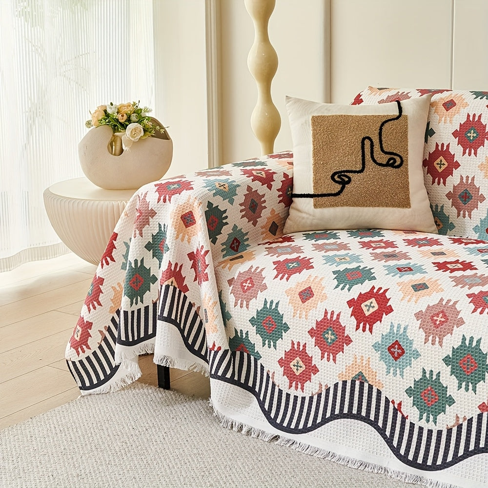 LoungeYard | Nomad Charm Geometric Sofa Throw Cover — product view 1