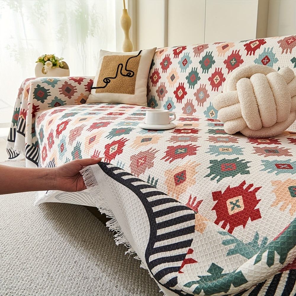 LoungeYard | Nomad Charm Geometric Sofa Throw Cover — product view 2