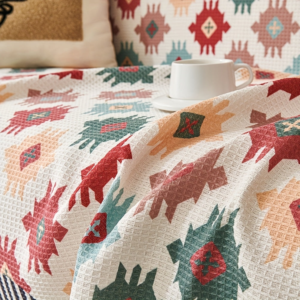 LoungeYard | Nomad Charm Geometric Sofa Throw Cover — product view 4