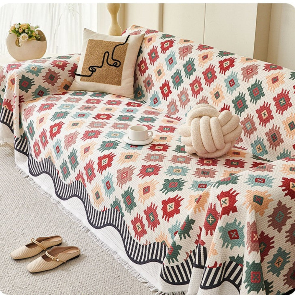 LoungeYard | Nomad Charm Geometric Sofa Throw Cover — product view 6