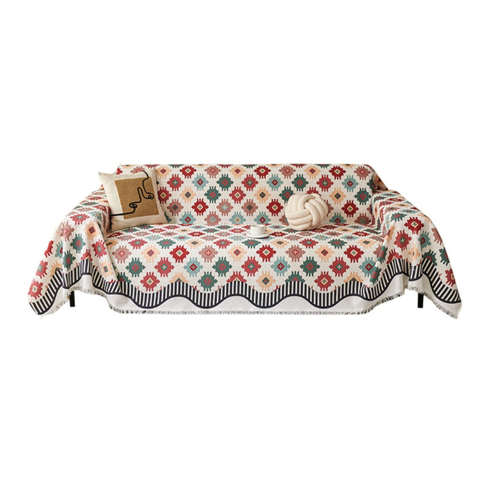 LoungeYard | Nomad Charm Geometric Sofa Throw Cover — product view 5