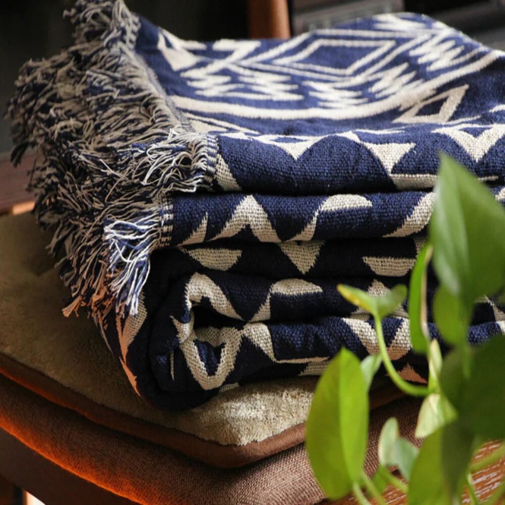 LoungeYard | Nomad Weave Boho Throw Blanket — product view 2