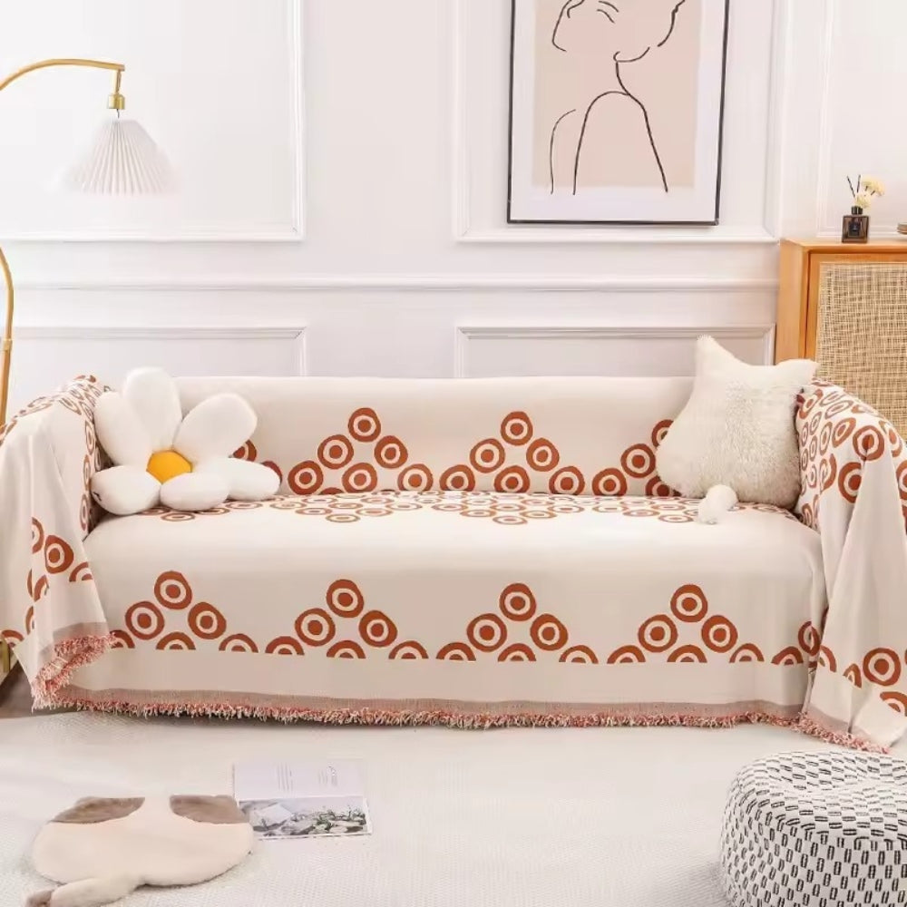LoungeYard | Circa Bloom Patterned Chenille Sofa Cover — product view 6