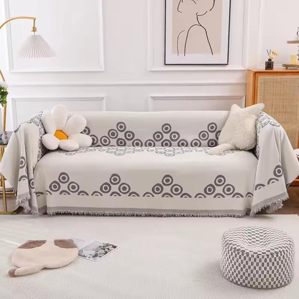 LoungeYard | Circa Bloom Patterned Chenille Sofa Cover — product view 5