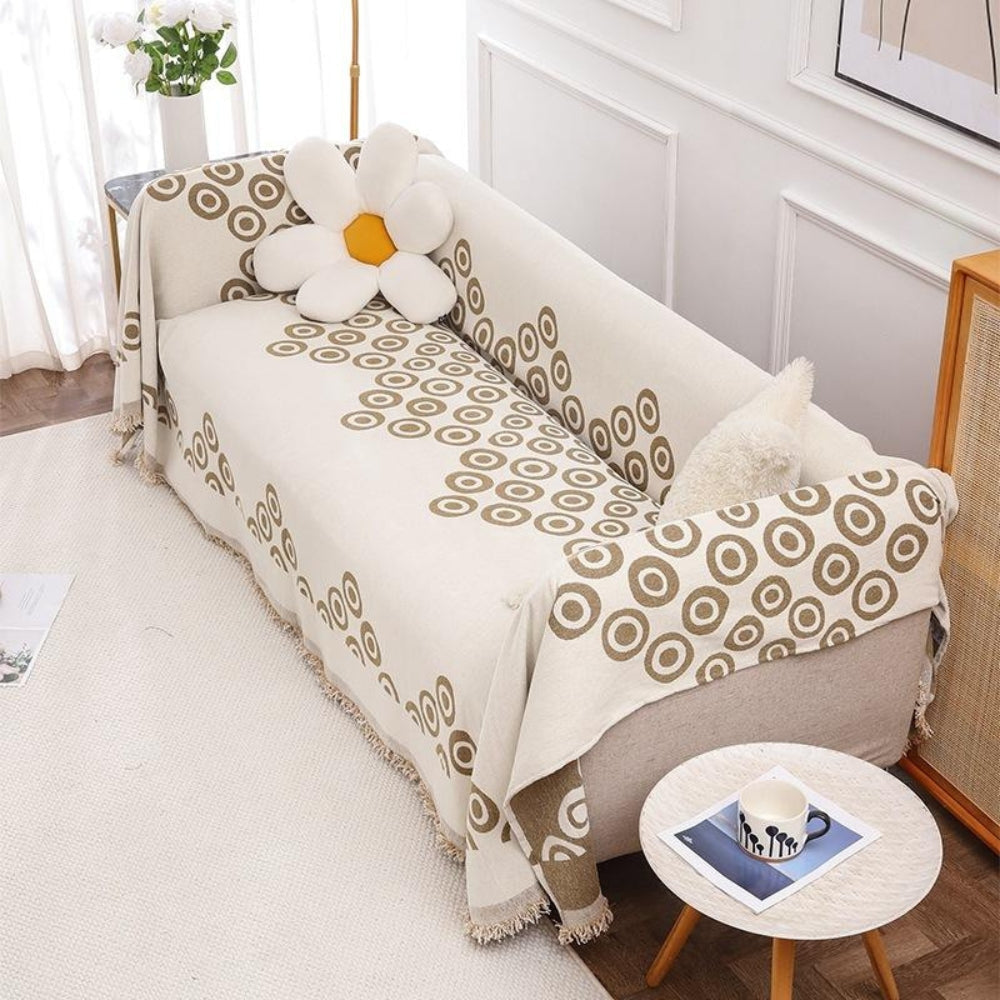 LoungeYard | Circa Bloom Patterned Chenille Sofa Cover — product view 3