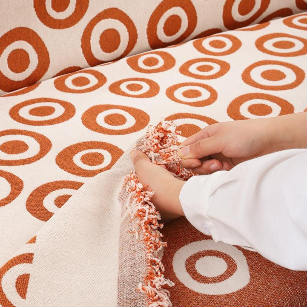 LoungeYard | Circa Bloom Patterned Chenille Sofa Cover — product view 2