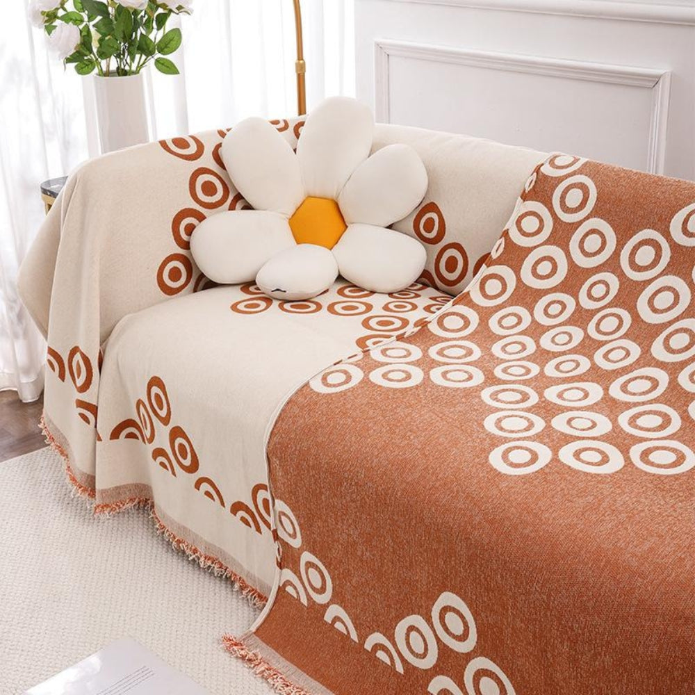 LoungeYard | Circa Bloom Patterned Chenille Sofa Cover — product view 1