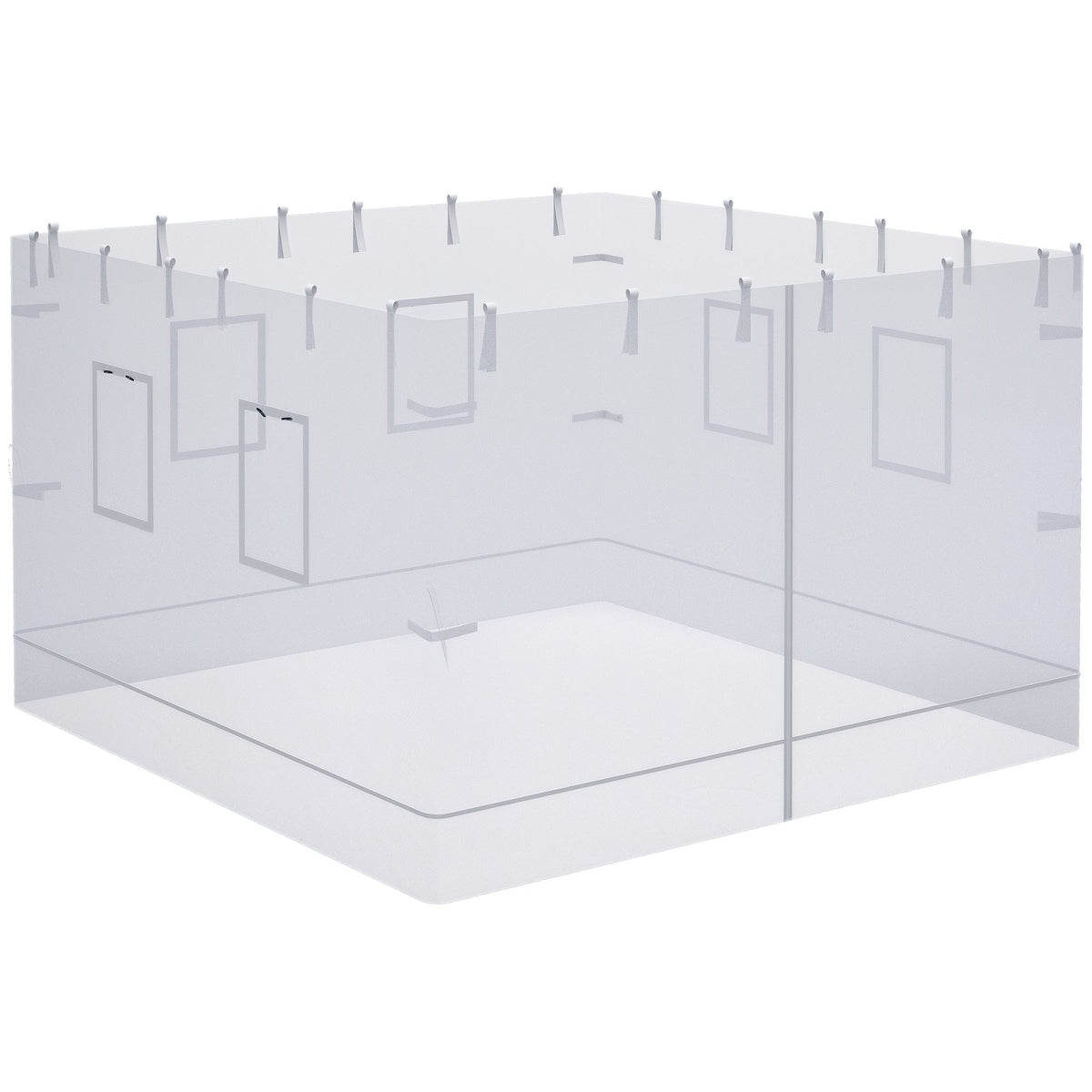 Pop Up Canopy Mesh Sidewalls Set of 4 for 10' x 10' Tent, White — product view 1