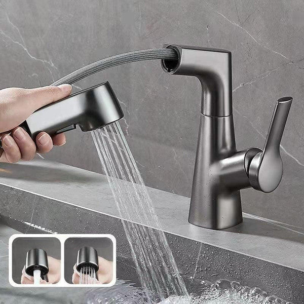LoungeYard | Vanity faucet with swivel, pull-out hand shower — product view 2