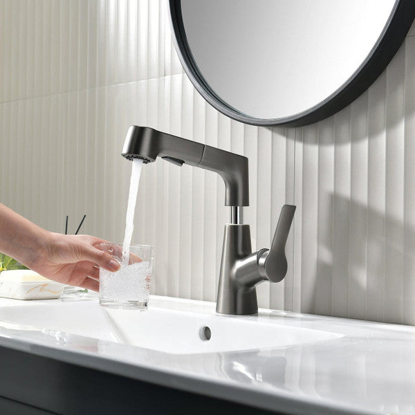 LoungeYard | Vanity faucet with swivel, pull-out hand shower — product view 6