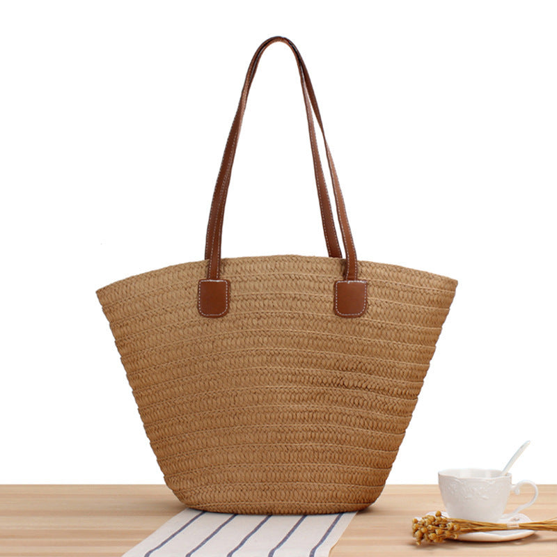 Beach bag in modern woven design LoungeYard — product view 2