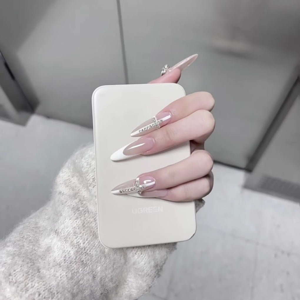 Luxury Rhinestone-Accented Stiletto Nail Extensions — product view 1