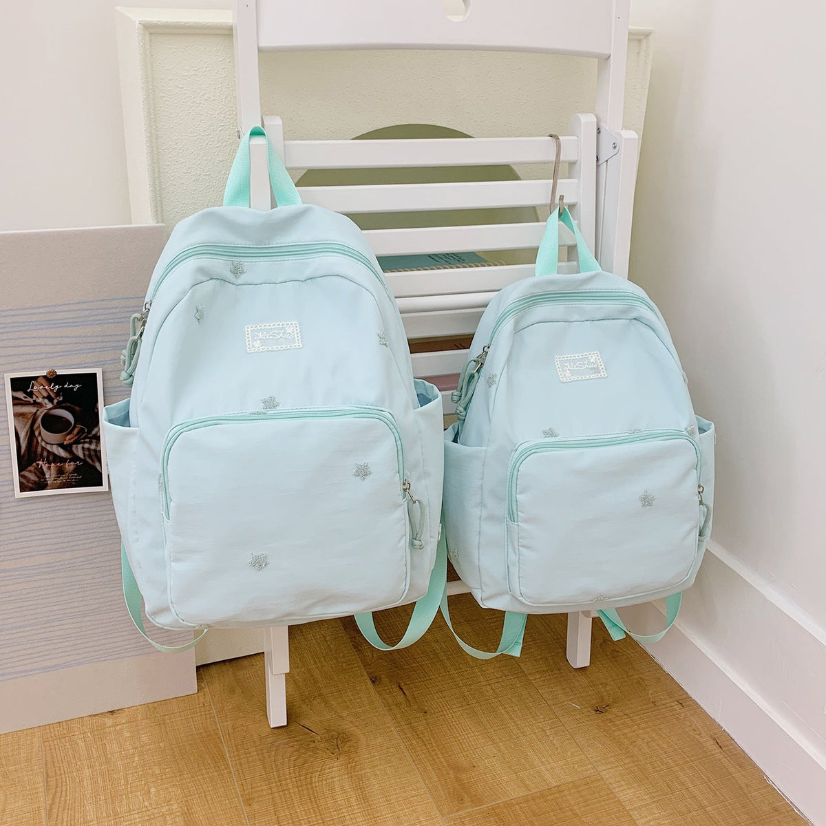 Embroidered Lightweight Casual Backpack LoungeYard — product view 1