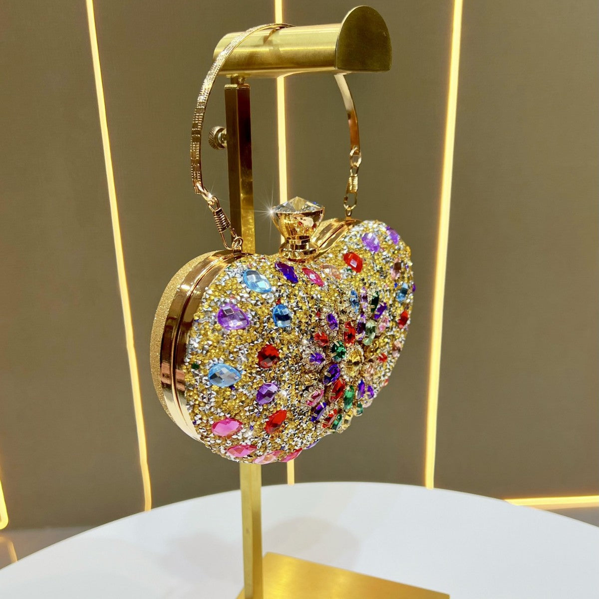 Ornate Crystal-Embellished Evening Clutch — product view 2