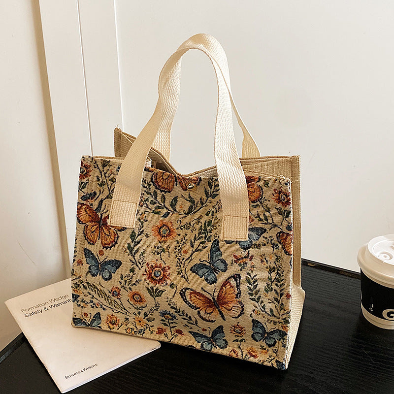 Eco-Friendly Butterfly Print Tote Bag — product view 1