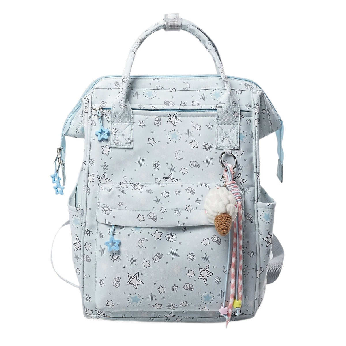 Stylish Star-Patterned Backpack LoungeYard — product view 4