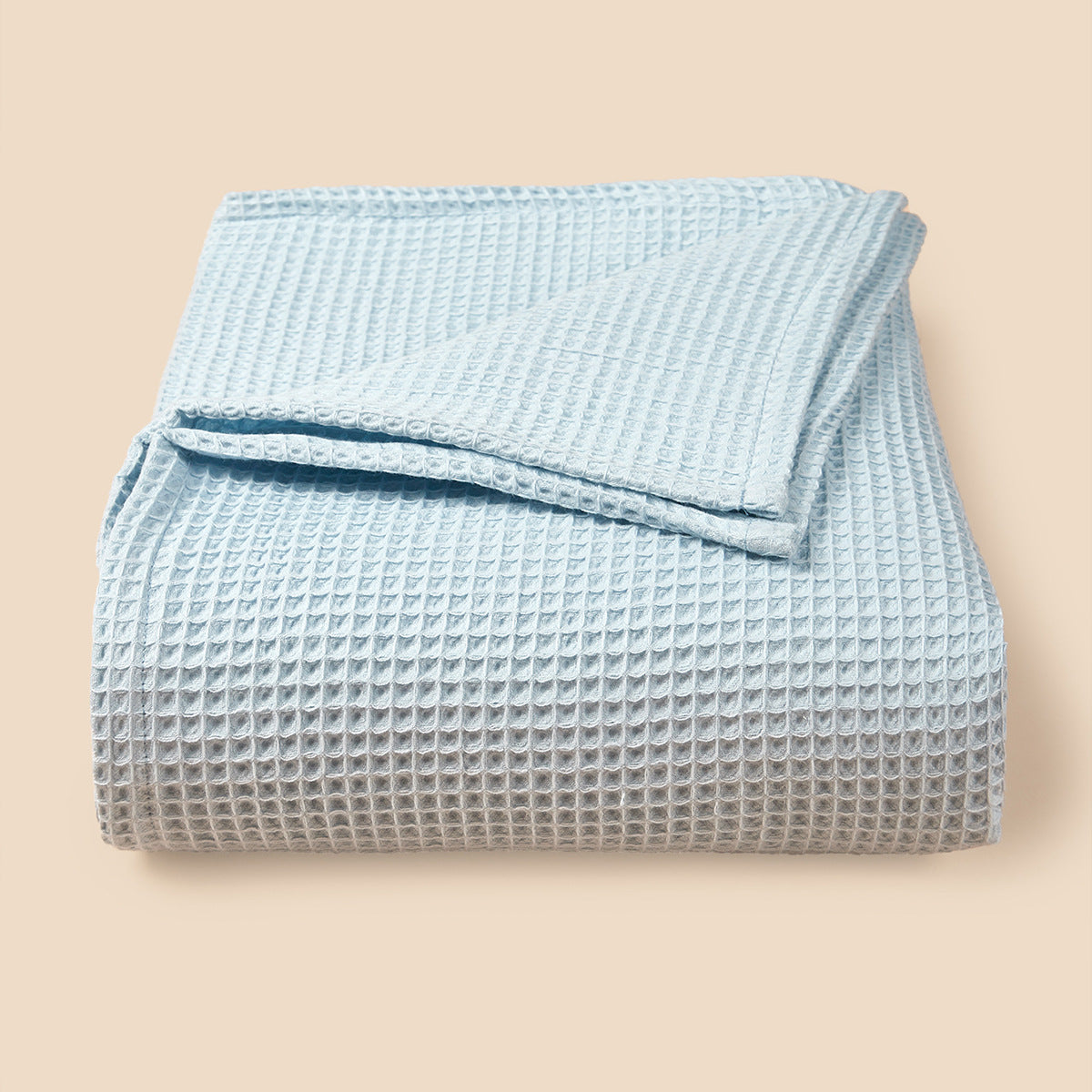 Textured Waffle Weave Throw Blanket LoungeYard — product view 2