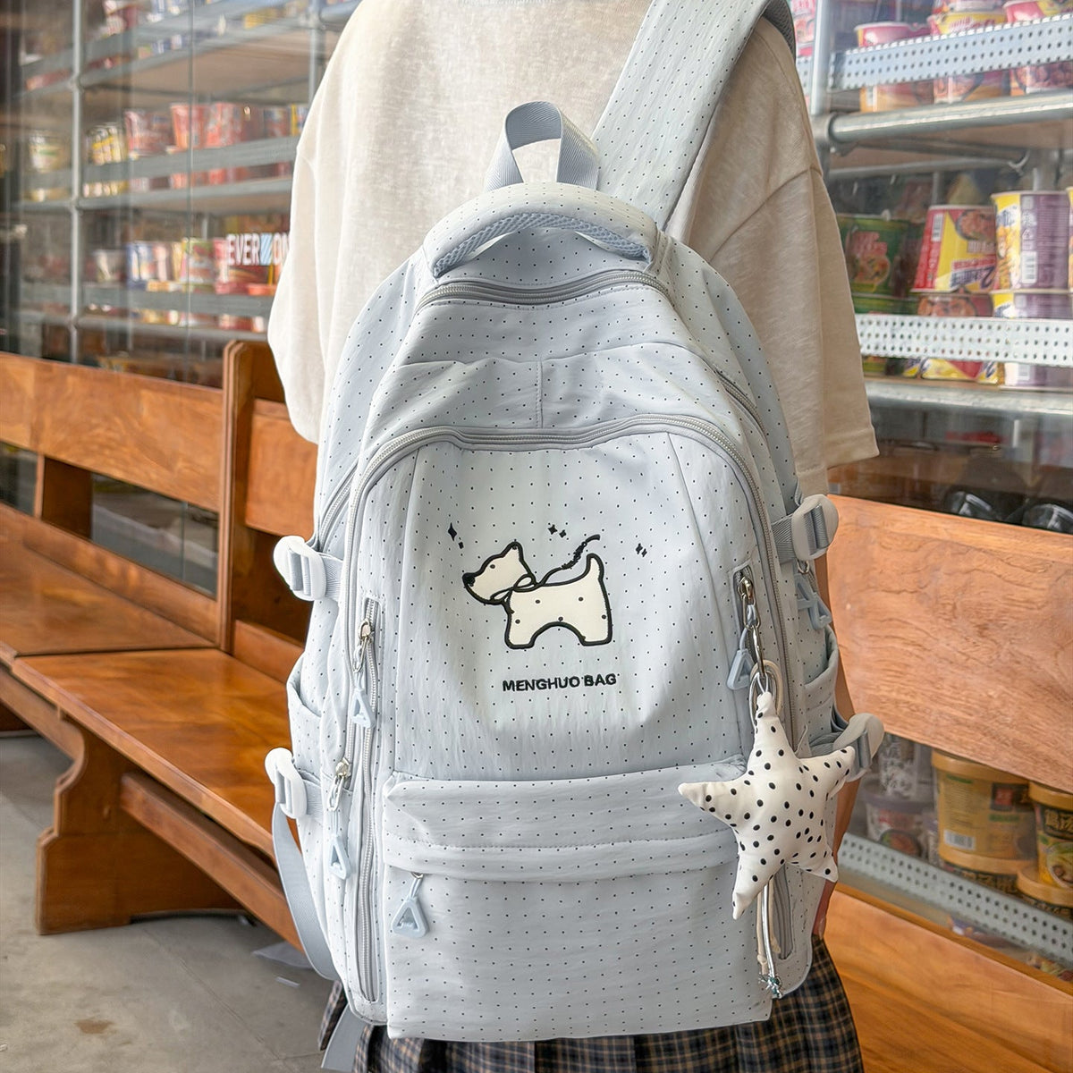 Graphic Cat-Themed Backpack LoungeYard — product view 2