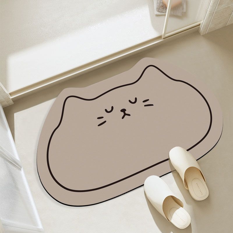 Cat-Themed Plush Bath Mat LoungeYard — product view 3