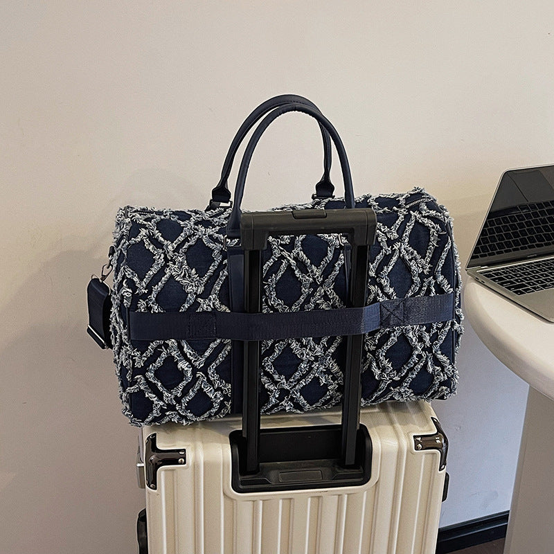 Textured Pattern Travel Duffle Bag LoungeYard — product view 4