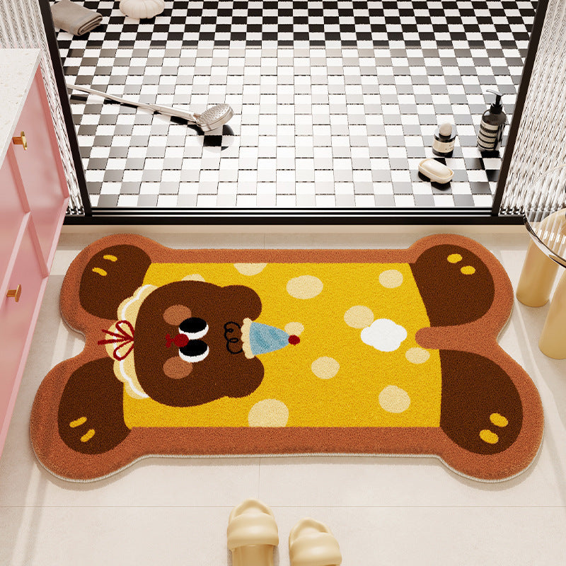 Cat-Themed Plush Bath Mat LoungeYard — product view 4