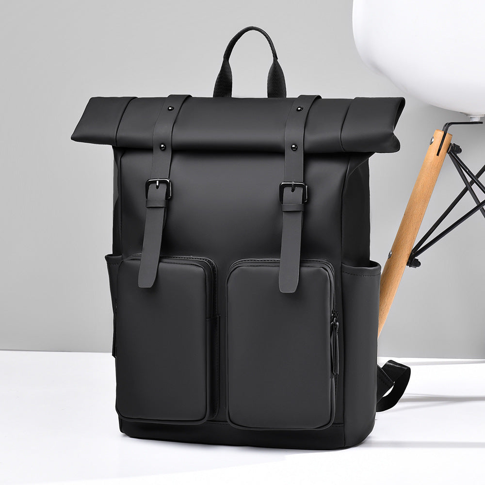 Roll-Top Waterproof Urban Backpack LoungeYard — product view 2