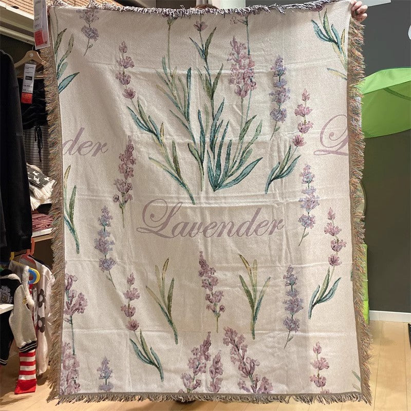 Floral Patterned Sofa Throw Blanket — product view 3