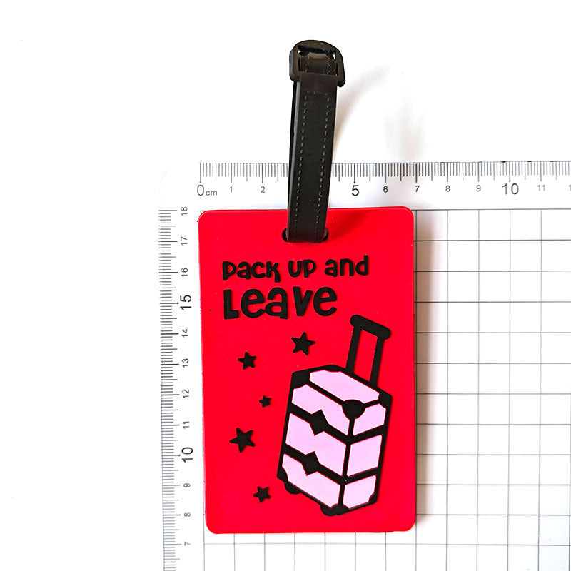Unisex luggage tag in creative rainbow design LoungeYard — product view 5