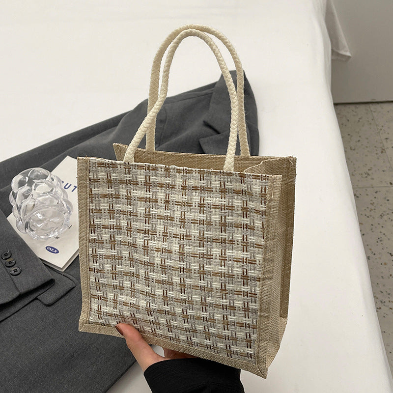 Bohemian Tote Bag with Decorative Pom Poms — product view 5