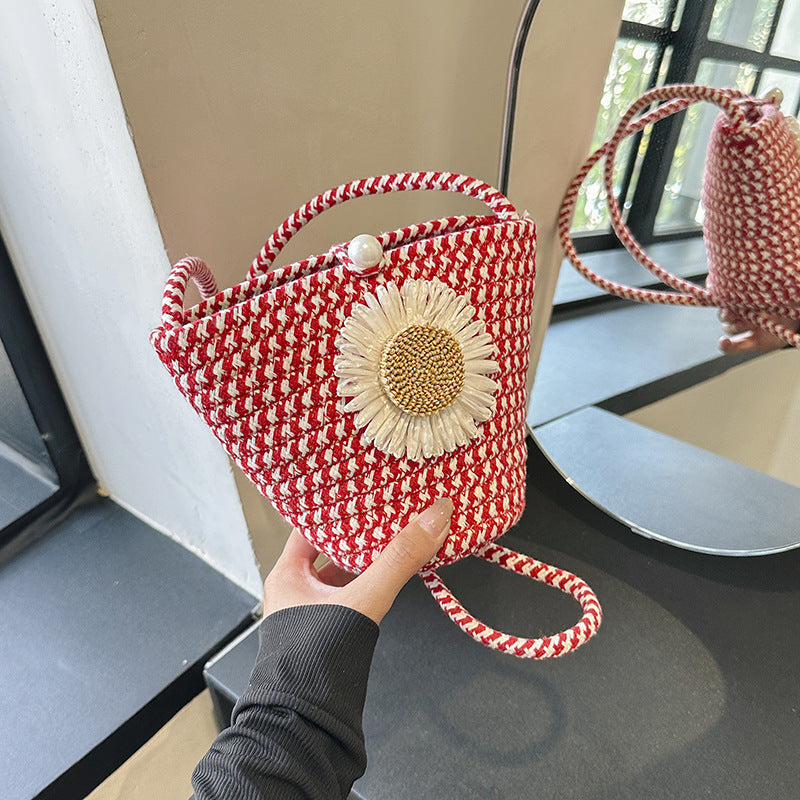 Floral Accent Handcrafted Shoulder Bag — product view 7