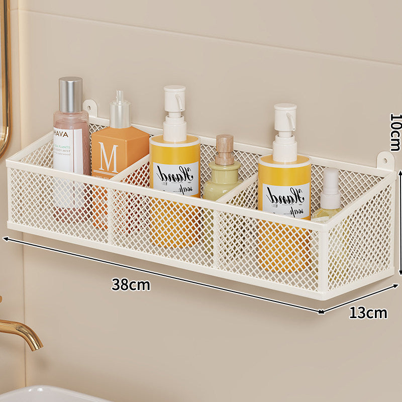 Wall-Mounted Metal Mesh Bathroom Storage Basket — product view 7