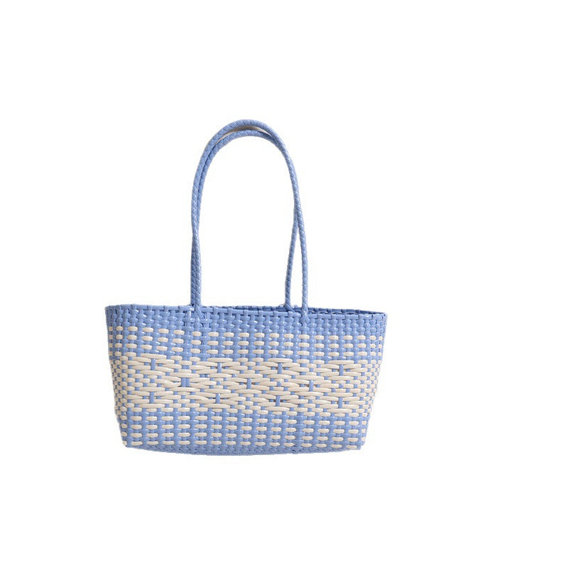 Braided tote bag with modern accents LoungeYard — product view 5