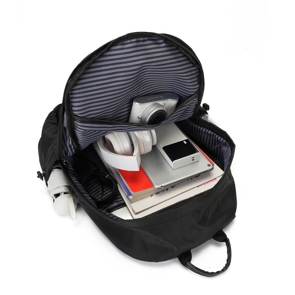 Multifunctional backpack with ergonomic shoulder straps and numerous compartments LoungeYard — product view 3