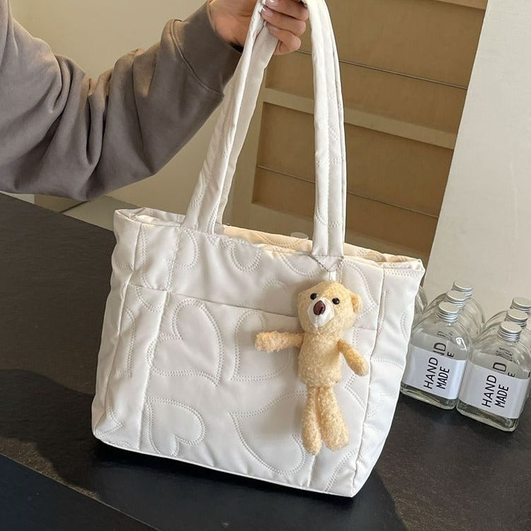 Quilted Plush Tote Bag — product view 4