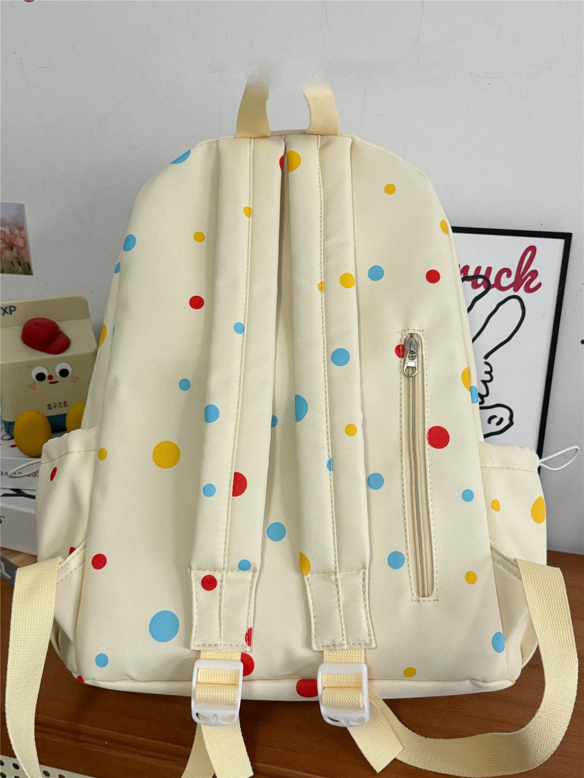 Fun-Themed Polka Dot Backpack LoungeYard — product view 4
