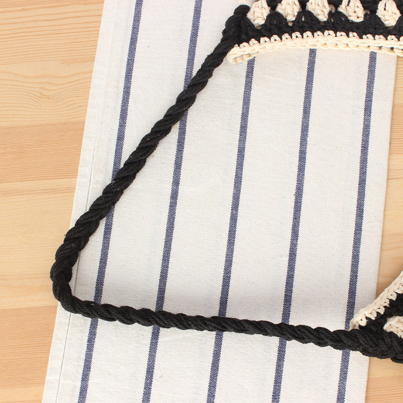 Handcrafted macramé shoulder bag with unique pattern LoungeYard — product view 2