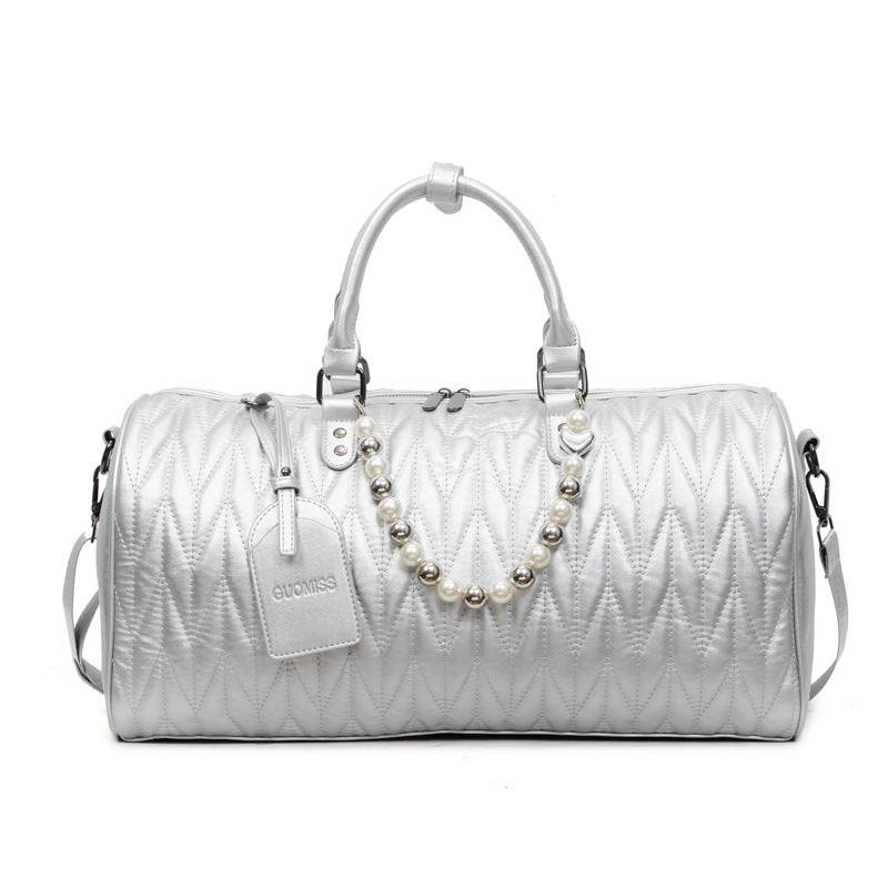 Noble travel bag in modern diamond design LoungeYard — product view 4