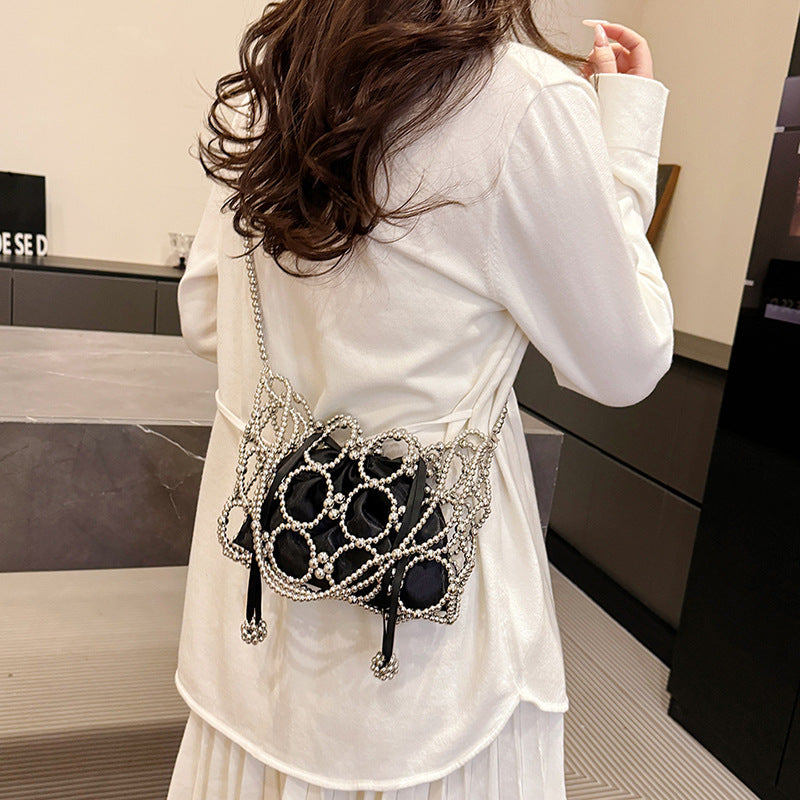 Beaded Drawstring Evening Purse — product view 4