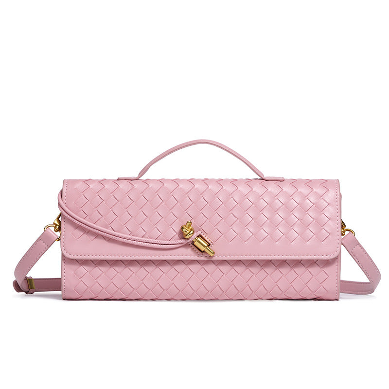 Woven Leather Clutch LoungeYard — product view 1