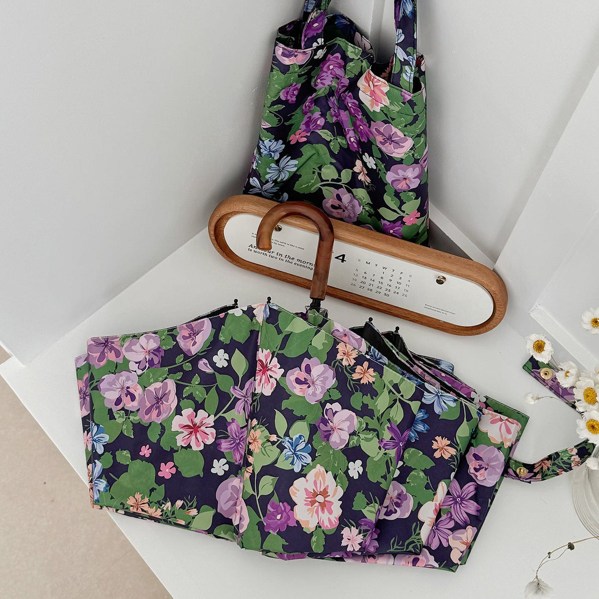 Women's multifunctional shoulder bag with floral design LoungeYard — product view 3