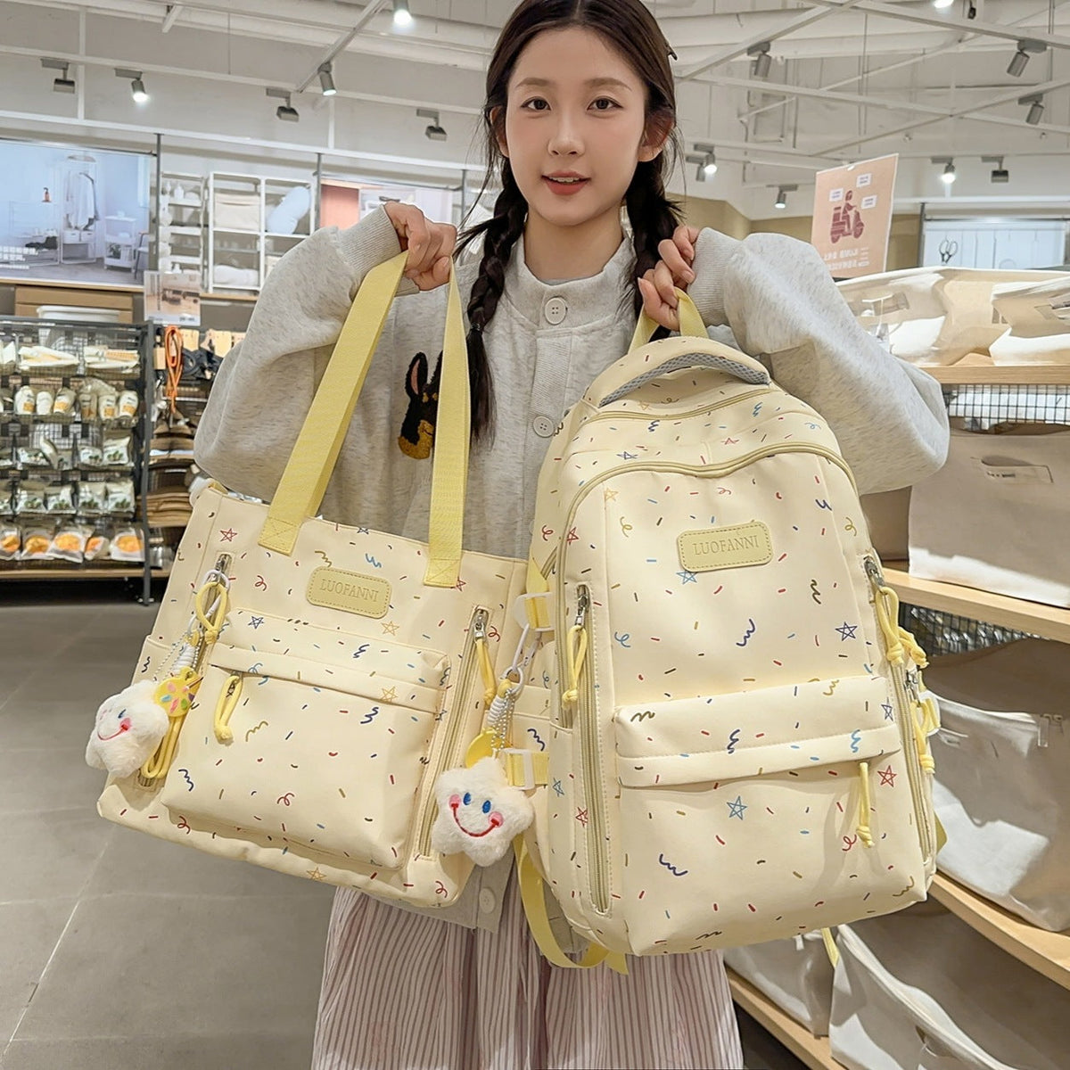 Colorful Patterned Backpack LoungeYard — product view 1