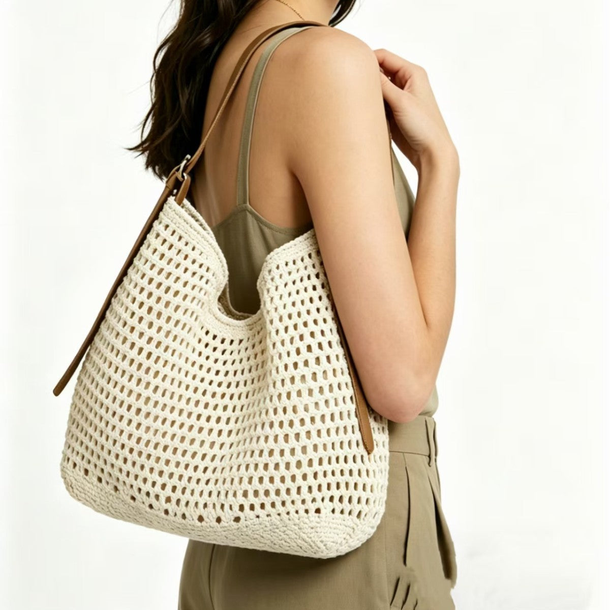 Net bag crossbody bag in Boho style LoungeYard — product view 1