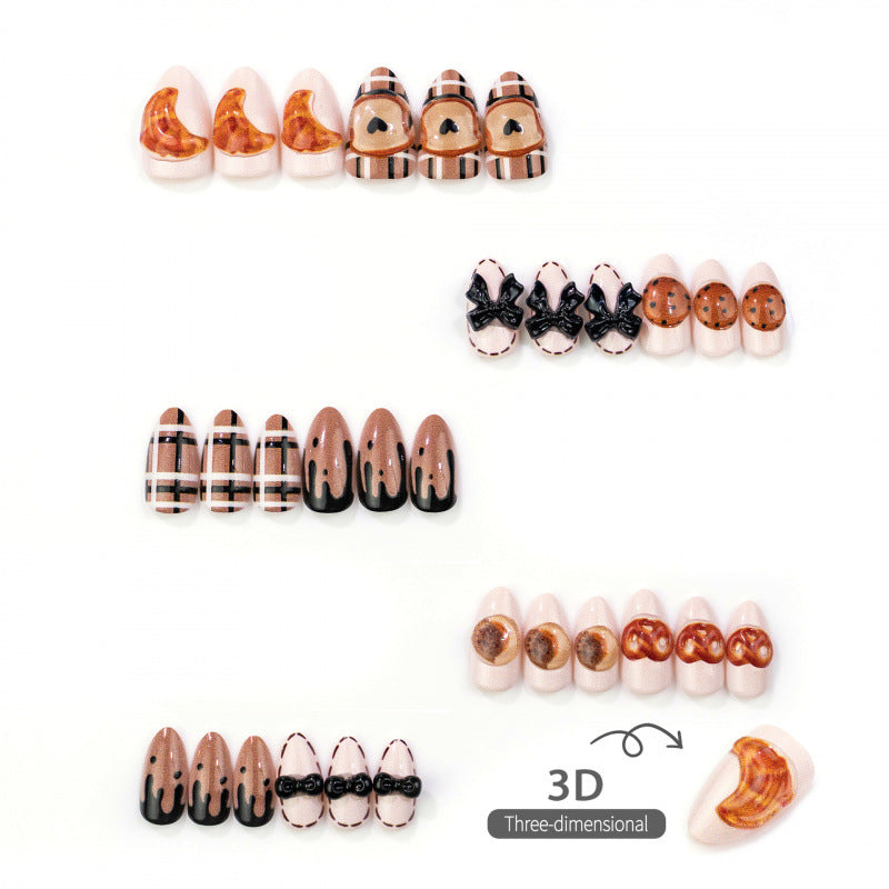 Gourmet Dessert-Themed Press-On Nail Art Set — product view 3