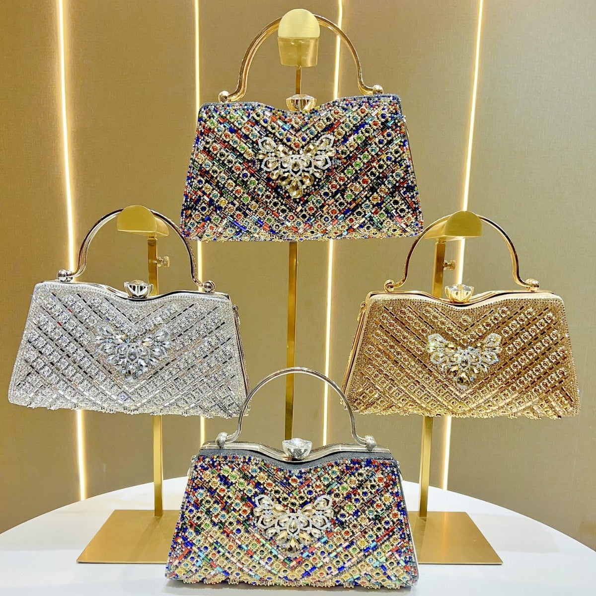Decorative Rhinestone Evening Bag — product view 4