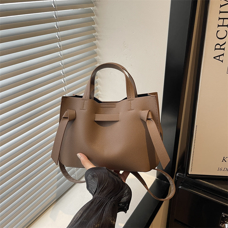 Structured Leather Crossbody Bag — product view 6