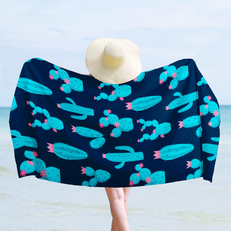 Luxury beach towel with dynamic wave design LoungeYard — product view 7